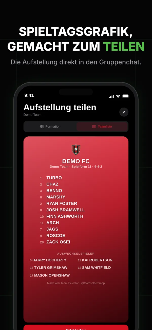 Team list share